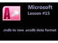 Microsoft Office Access Lesson - mdb database to the new accdb data format