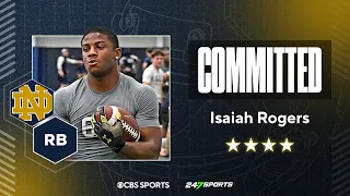 WATCH 4-star RB Isaiah Rogers Commits to Notre Dame No 17 Overall RB