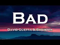 David Guetta & Showtek - Bad ft.Vassy (Lyrics)