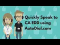 How To Speak To A Live Representative at EDD Employment Development Department CA using AutoDial