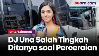 ditanya soal kabar cerai dengan suami dj una salah tingkah