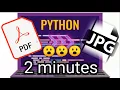 How to convert PDF to IMAGE using python in 2 minutes