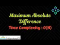 Maximum Absolute Difference InterviewBit Algorithm explanation by alGOds