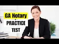 GA Notary Practice Test 2026 Georgia Notary Examination Preparation Guide Questions Answers
