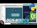 Login Window Qt Designer Python Gui Tutorial by CID -