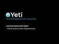 Creating a Custom Inspection Form