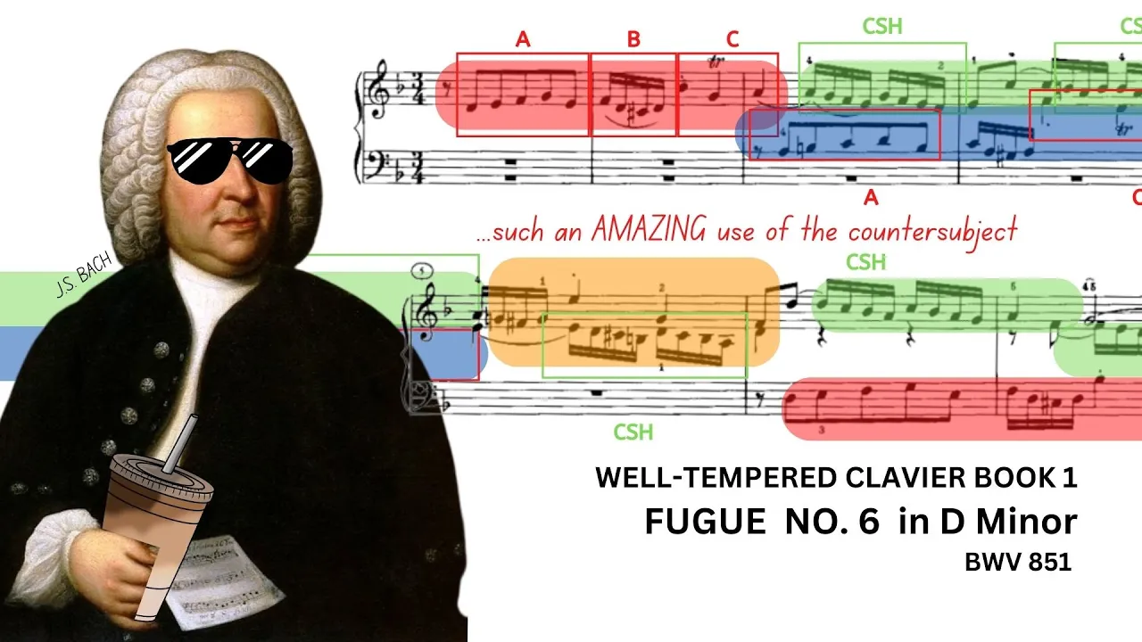Bach - Fugue No. 6 in D Minor, BWV 851 - Analysis