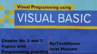 Visual Basic programming Chap 2 3 BSc ADS Punjab GC university IT series