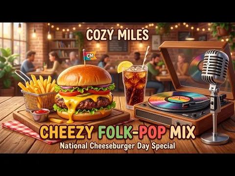 Upbeat Folk-Pop Mix for 2026 National Cheeseburger Day | Cozy Miles