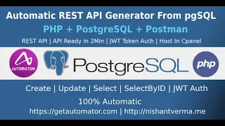 PostgreSQL to REST API Generator - PHP Postman
