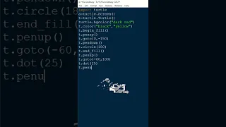 Draw Smiley face in python turtle module