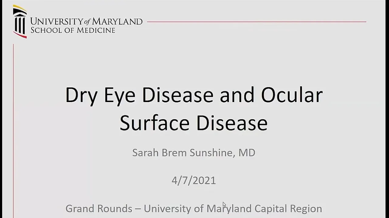 Dry Eye Disease and Ocular Surface Disease