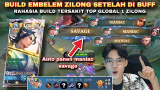 INILAH BUILD ZILONG SETELAH DI BUFF, 34 KILL PANEN SAVAGE MANIAC BERKALI-KALI | MLBB
