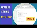 Reverse String With Loop Part 2 C Programming Coding