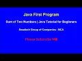Java Basics in 1 Minute Two Number Addition Explained