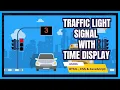 Traffic Light Signal with Time Display HTML CSS JavaScript