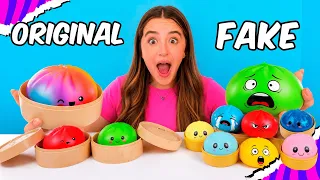 DUMPLING SQUISHY VERDADEIRO VS FALSO ! 