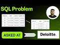 Dot Not Skip Real SQL Interview Question Data Analyst - Deloitte