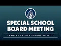 Special School Board Meeting Agenda Review - March 12 2026