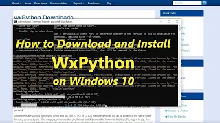 How to install wxpython on Windows 10