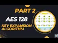 Part 2 Complete Step by Step AES 128 Key Expansion Algorithm for Round Keys Cryptography