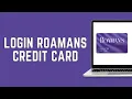 How To Login Roamans Credit Card 2024 Roamans Login Credit Card Payment