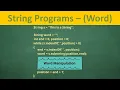 Solve any Java String program word programs