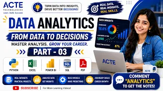 Python for Data Analytics - Part 03 Python Tutorial for Beginners Data Analytics Course