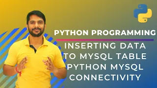 Inserting Data to MySQL Table through Python Code Python MySQL Connectivity In Hindi