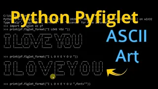Create ASCII art in Python using Pyfiglet python programming Code Problem
