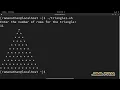 How to print equilateral triangle pattern in terminal using linux shell script - RHEL 9