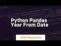 python pandas year from date