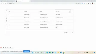 Reactjs Material UI Editable Data Grid with Dynamic Data Web API