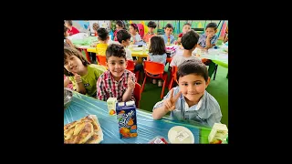 نشاط الافطار الجماعي لطلاب الروضة 