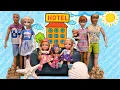Download Lagu Hotel ! Elsa \u0026 Anna toddlers are on vacation - Barbie dolls