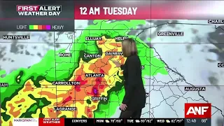 First Alert Forecast Heavy rain storms expected tonight across north and west Georgia