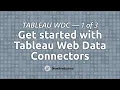 Get started with Tableau Web Data Connectors