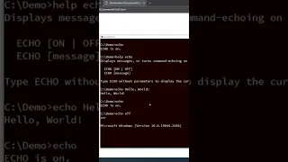 Windows The ECHO command is very simple to learn it in a batch script watch the full