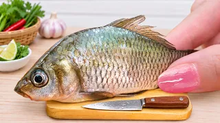 🤤 Catch & Cook Fish 🔥 Grilled Spicy Fish with Rice | Miniature Kitchen Cooking