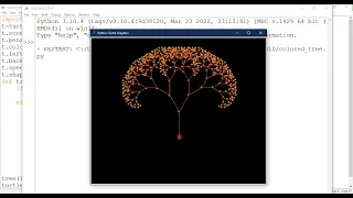How to draw amazing colored tree with python - turtle