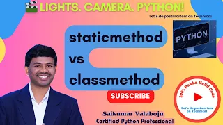 1 staticmethod nd classmethod decorator Mandatory in Python Python Decorators Explained Clearly