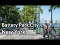 What a Manmade Oasis in New York looks like Battery Park City Walking Tour 4K