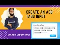 Create a tags input component in ReactJs