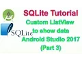 Android Database SQLite - Custom ListView to Show Data in Android Studio Part3