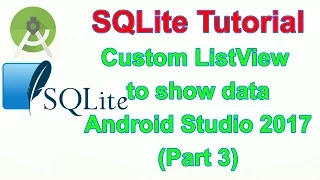 Android Database SQLite - Custom ListView to Show Data in Android Studio Part3