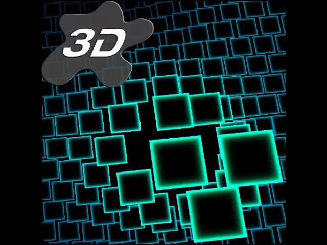 Neon Square Cells 3D Live Wallpaper ( Created in UNITY 3D  )