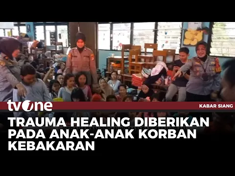 Polisi Berikan Trauma Healing untuk Anak-anak Korban Kebakaran di Kemayoran