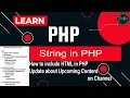 PHP String in Hindi Urdu How to include HTML in PHP PHP Tutorial - 5