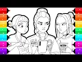 Coloring Huntrix Rumi Mira Zoey KPop Demon Hunters Coloring Pages