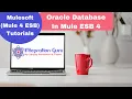 Mule 4 ESB Mulesoft Integration with Oracle Database Database Module Mule API